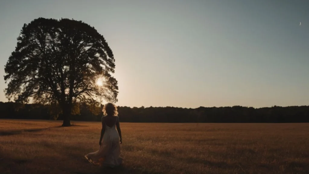 woman on a field - Spiritual Meanings of a Deer in Your Path